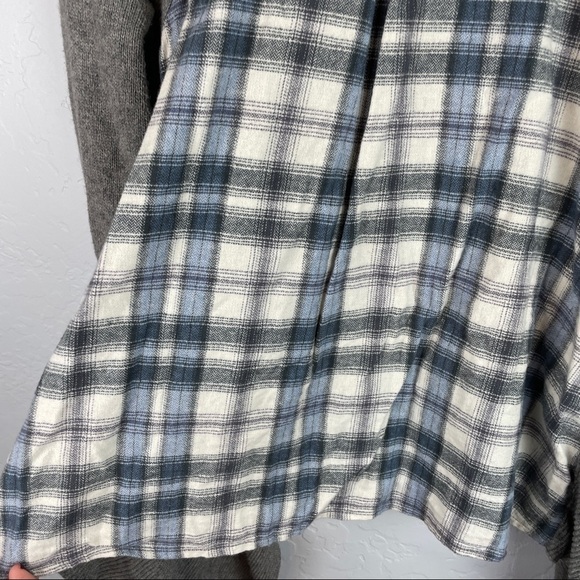 Anthropologie Moth Plaid Flannel Back Cashmere Blend Pullover Sweater Sz X-Small - Picture 12 of 12